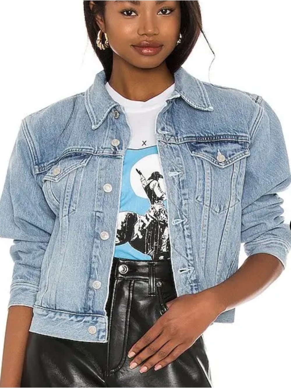 Agolde Blanca Oversized Denim Jacket - Picture 4 of 15